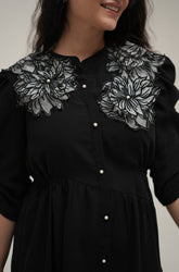 3D flower work dress